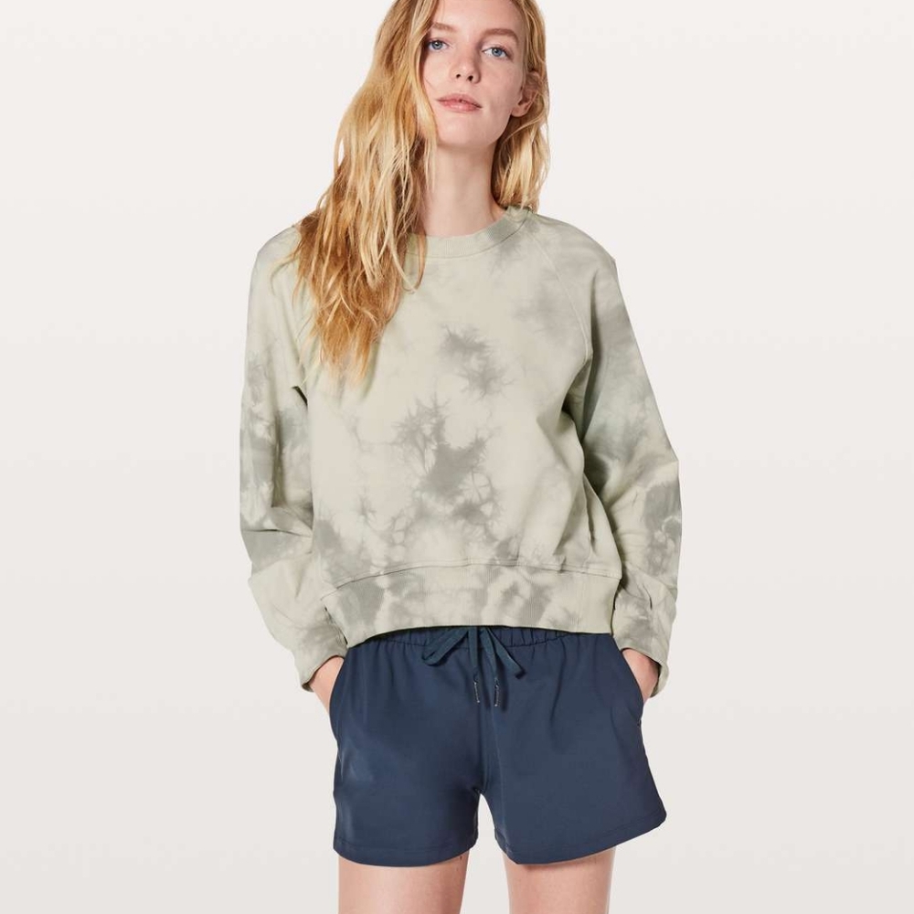 Lululemon Its A Wash Long Sleeve *Shibori Dove Grey Cement Grey